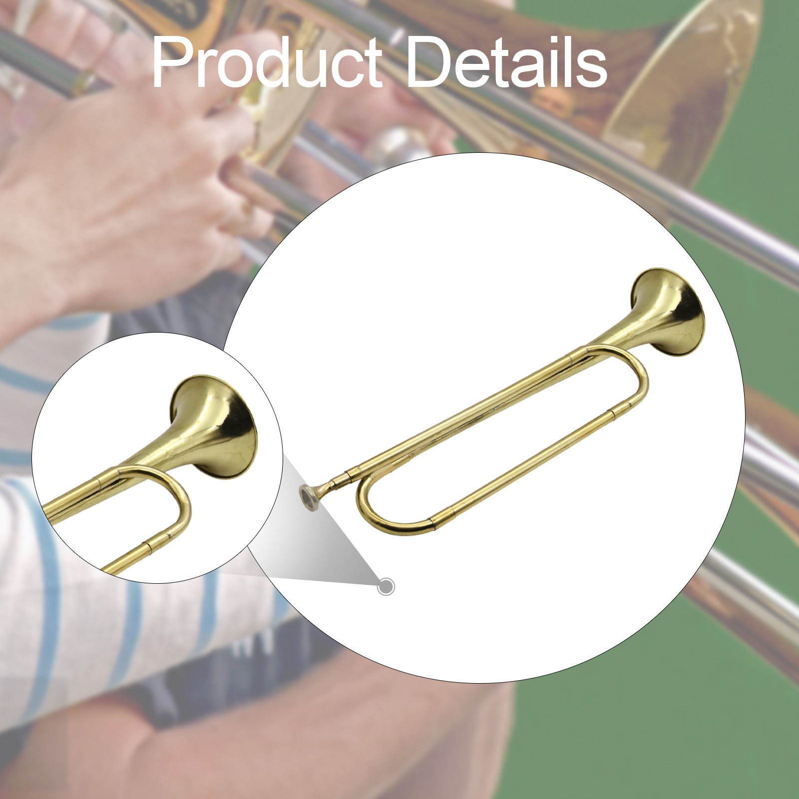 Brass Trumpet Bugle Music Inst - огляд і ціна Musical Instrument Bugle