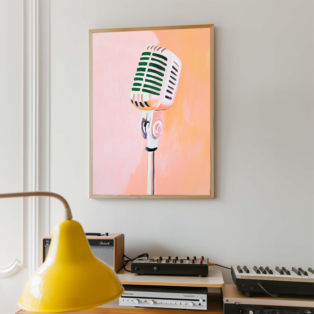 Retro Musical Art Poster Recor - огляд і ціна Picture Of Musical Instrument