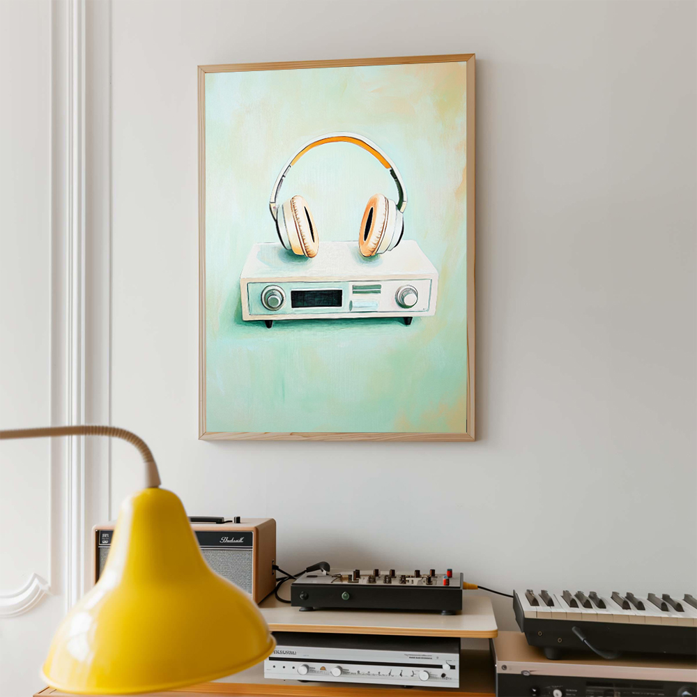 Retro Musical Art Poster Recor - огляд і ціна Picture Of Musical Instrument