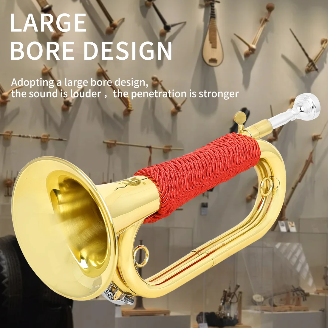 M MBAT Bugle Spanish Flugelhor - огляд і ціна Musical Instrument Bugle
